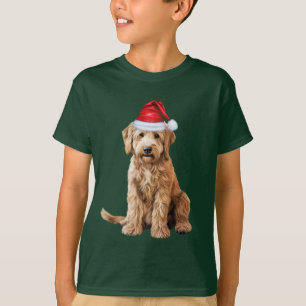 Camiseta Natal Divertido para Amantes de Cachorro Goldendoo