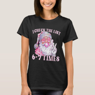 Camiseta Natal Divertido Seis Sete Meme Papai Noel Eu Verif