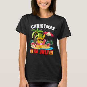 Camiseta Natal Do Abacaxi Em Julho No Verão Do Abacaxi