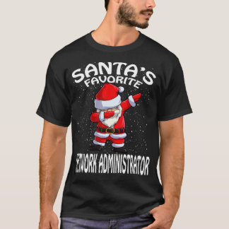 Camiseta Natal do Administrador de Rede Favorito do Santas