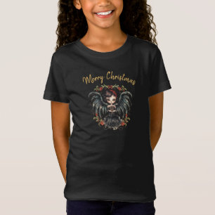Camiseta Natal do Anjo Gótico Escuro