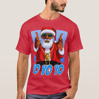 Camiseta Natal do Black Santa Claus Hip Hop
