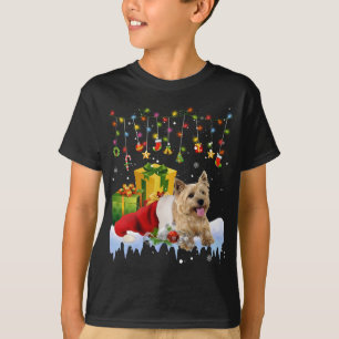 Camiseta Natal do Cairn Terrier Santa Hat