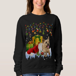 Camiseta Natal do Cairn Terrier Santa Hat