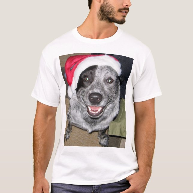 Camiseta Natal do cão do gado (Frente)