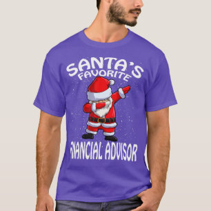 Camiseta Natal do Consultor Financeiro Favorito Santas