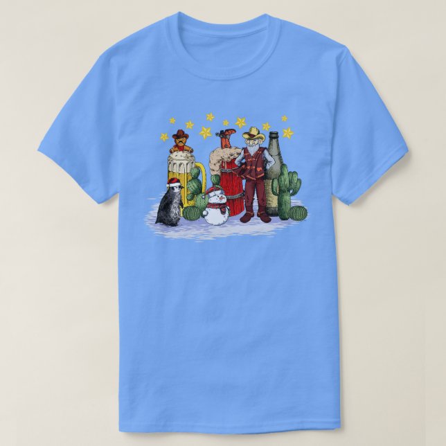 Camiseta Natal do Cowboy 7 (Frente do Design)