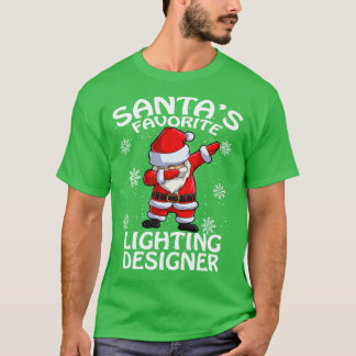 Camiseta Natal do Designer de Iluminação Favorito da Santas