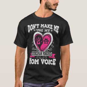 Camiseta Natal Do Doberman Pinscher Para Mulheres Mães Para