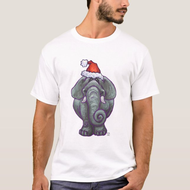 Camiseta Natal do elefante (Frente)