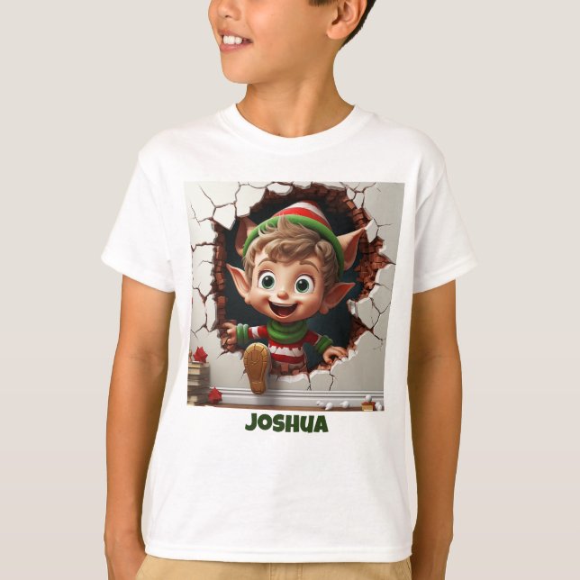 Camiseta Natal do Elf Engraçado Personalizado (Frente)