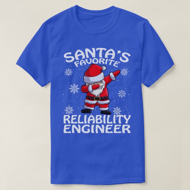 Camiseta Natal do Engenheiro de Confiança Favorito Santas (Frente do Design)