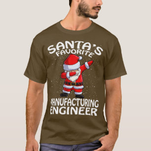 Camiseta Natal do Engenheiro de Produção Favorito do Santas