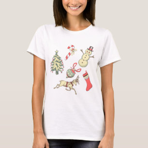 Camiseta Natal do estilo do vintage