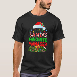 Camiseta Natal Do Gestor Favorito Dos Papais noeis De Ilumi