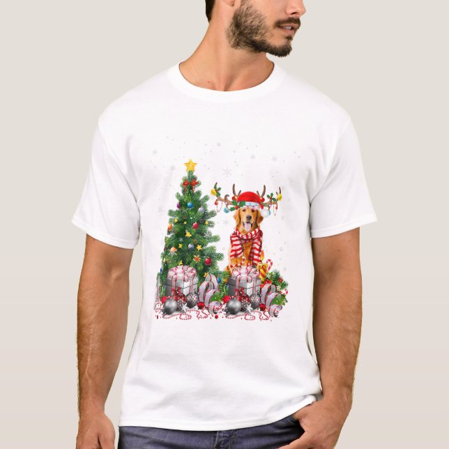 Camiseta Natal do Golden Retriever (Frente)