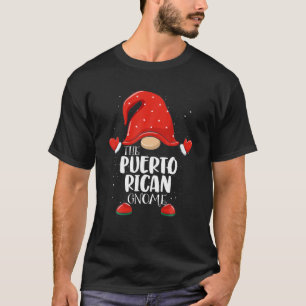 Camiseta Natal do Grupo Familiar de Gnomo em Porto Rico