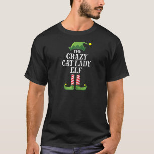 Camiseta Natal do Grupo Familiar Lady Elf Matching Lady Cat