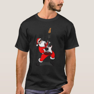 Camiseta Natal do Guitarrista do Papai Noel