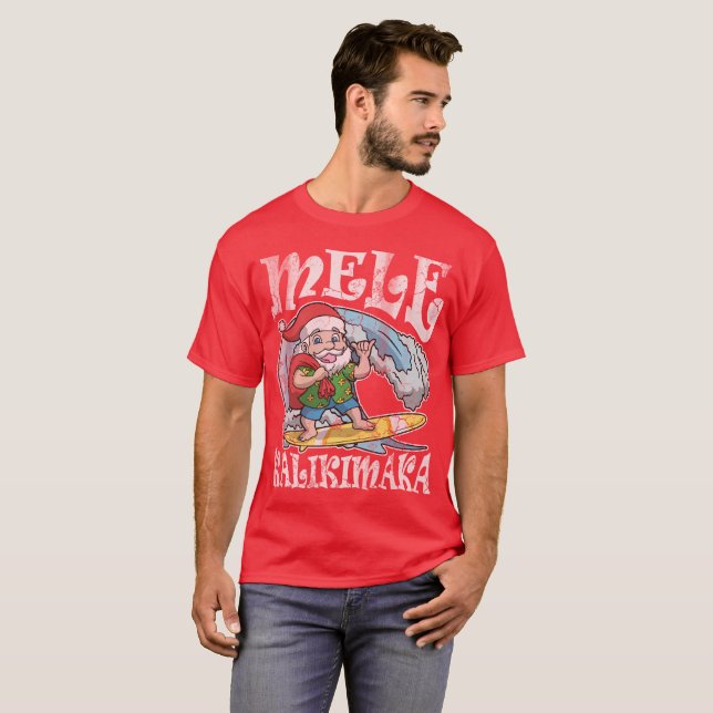Camiseta Natal do Hawaiian de Mele Kalikimaka (Frente Completa)