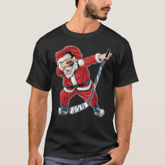 Camiseta Natal do Hockey Dabbing Papai Noel