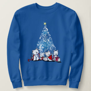 Camiseta Natal do KiniArt Westie Terriers