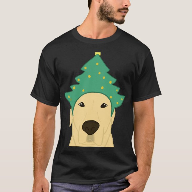 Camiseta Natal do Labrador Amarelo (Frente)