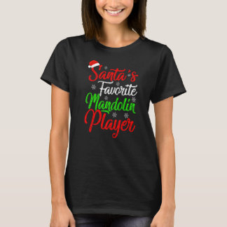 Camiseta Natal Do Mandolin Player Favorito Dos Papais noeis