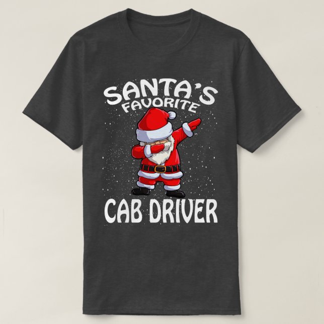 Camiseta Natal do motorista de táxi favorito do Santas (Frente do Design)