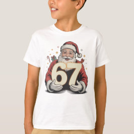 Camiseta Natal do Papai Noel Seis Sete 6-7 Meme Viral de Na