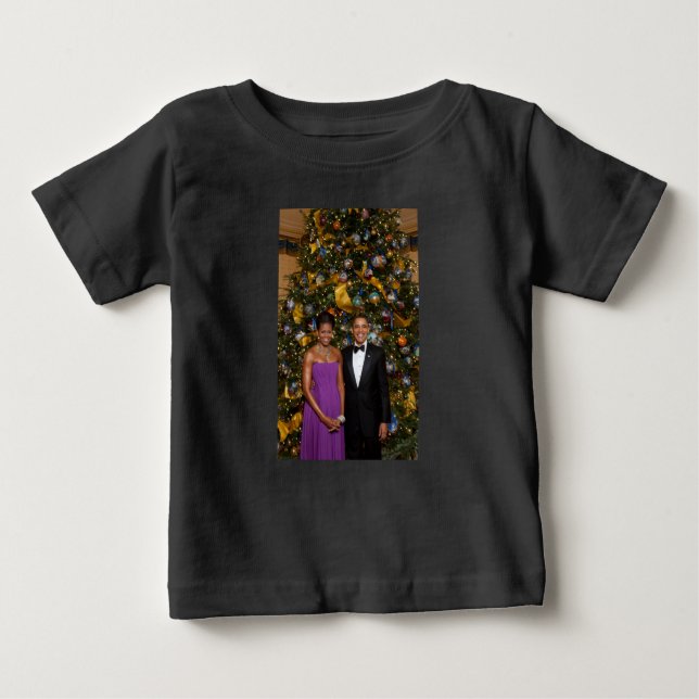Camiseta Natal do Presidente Barack Obama e Michelle (Frente)
