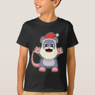 Camiseta Natal do Rato Papai Noel
