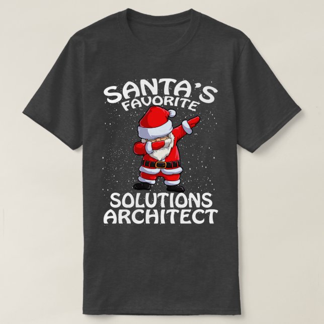 Camiseta Natal do Santas Favorite Solutions Architect (Frente do Design)
