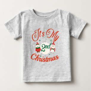 Camiseta Natal do segundo do bebê