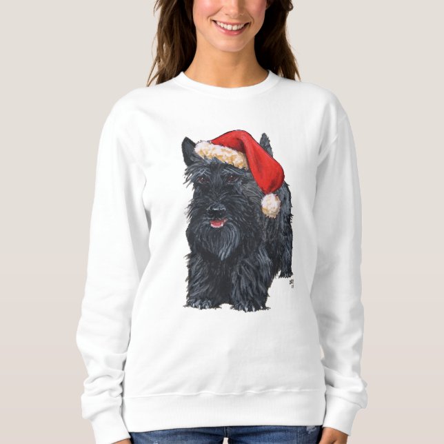 Camiseta Natal do Terrier Escocês (Frente)