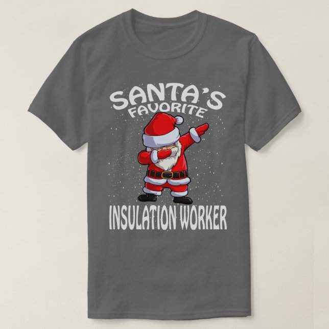 Camiseta Natal do trabalhador do isolamento favorito Santas (Frente do Design)