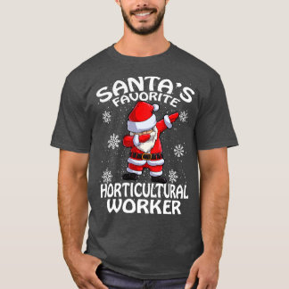 Camiseta Natal do trabalhador horticultural favorito Santas