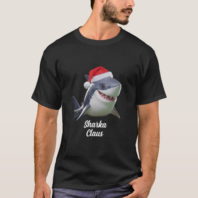 Camiseta Natal do tubarão (Frente)