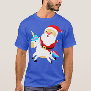 Camiseta Natal do Unicórnio Santa Claus Gift