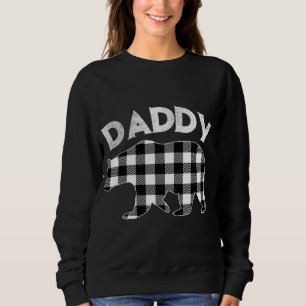 Camiseta Natal Do Urso De Pai De Búfalos Preto E Branco