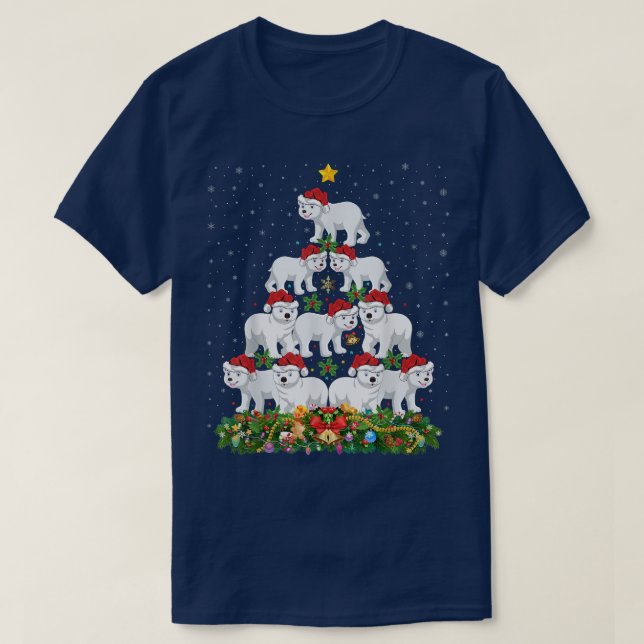 Camiseta Natal do Urso Polar Papais noeis do Urso Polar (Frente do Design)