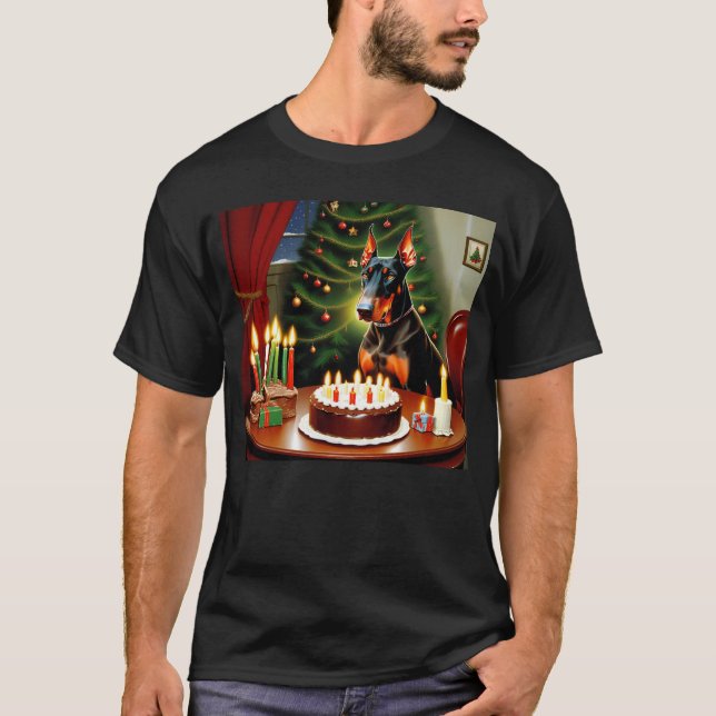 Camiseta Natal Doberman (Frente)