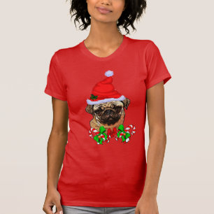 Camiseta Natal dos Amantes de Pug