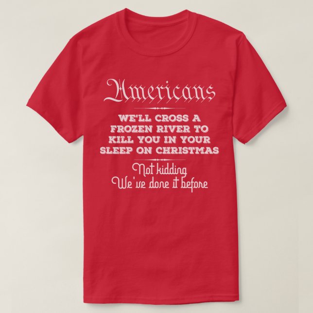 Camiseta Natal dos Americanos 1776 (Frente do Design)