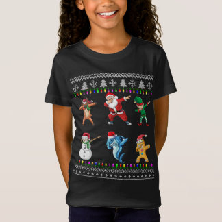 Camiseta Natal dos Amigos do Tubarão Elf Papais noeis