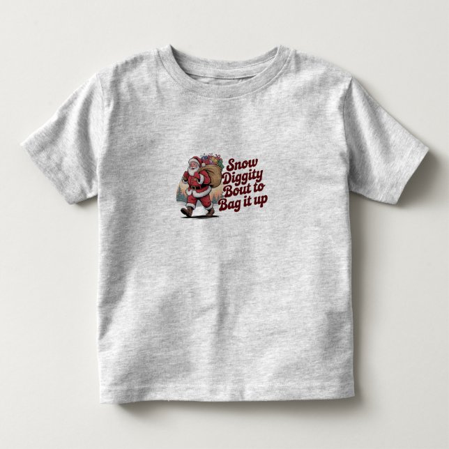 Camiseta Natal dos Anos 90 com Neve e Presentes Retro (Frente)