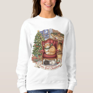 Camiseta Natal dos Gatos Aconchegantes Amantes de Gatos