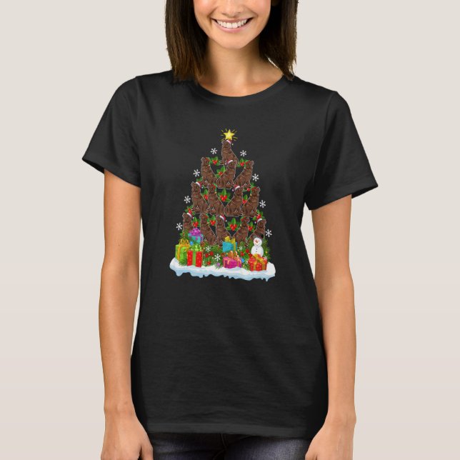 Camiseta Natal dos Papais noeis de Natal da Terra Nova (Frente)