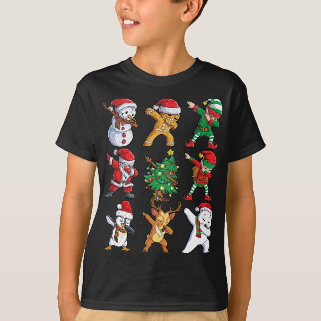 Camiseta Natal dos Papais noeis Elf Amigos (Frente)