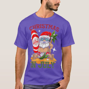 Camiseta Natal dos papais noeis em julho Tropical Hawaii Su